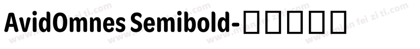 AvidOmnes Semibold字体转换